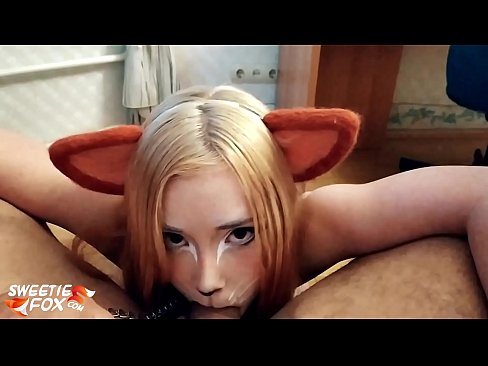 ❤️ Kitsune ابتلاع ديك ونائب الرئيس في فمها الجنس الممتاز